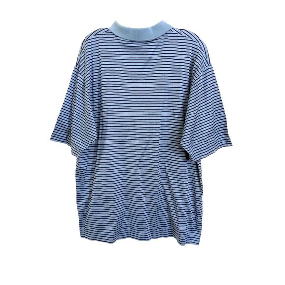 Mens Size XL Striped Golf Polo Blue Striped Mill River PEI Canada - Picture 2 of 5